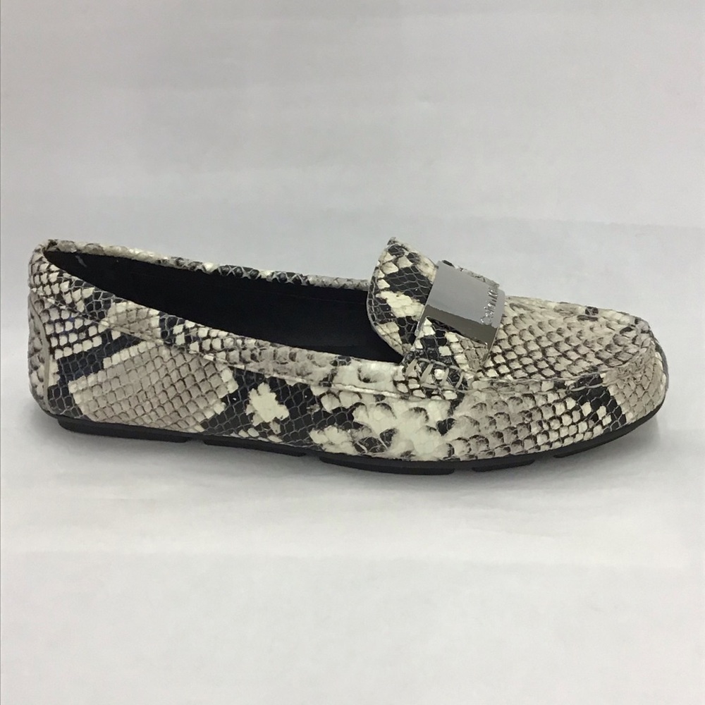 New Calvin Klein Lisette Two Tone Snake Loafers Womens Size: 5.5 M 34E5529-Nat